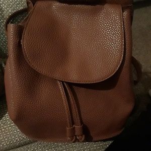 Feaux leather backpack purse